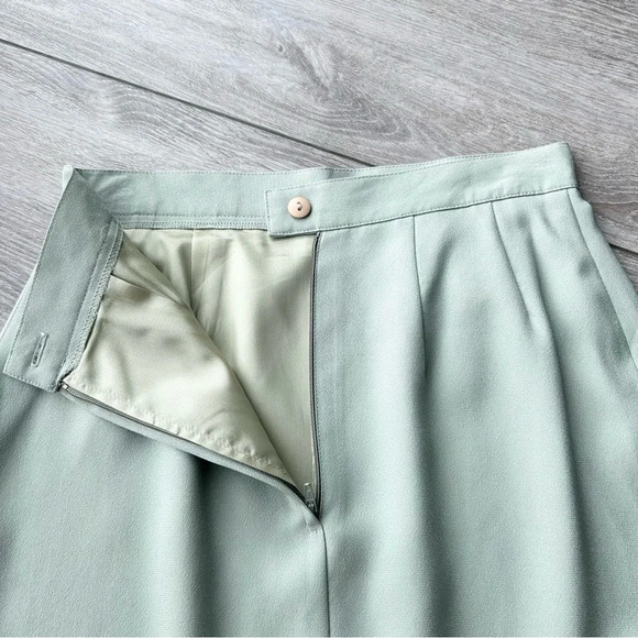 Vintage Classiques For Minikin Petite Sage Green Mini Skirt Made in Canada - Picture 10 of 12